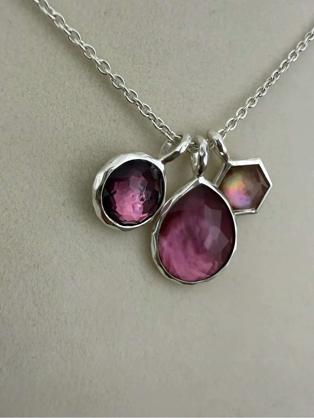 IPPOLITA Sterling Silver Wonderland 3-Stone Charm Necklace NWT Authentic